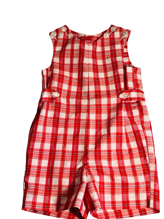 Other - Vintage IMP Originals Red Plaid Jon Jon Romper Sunsuit, T-4